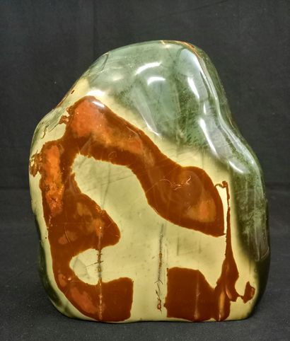 Polychrome jasper block of 13kg. 27x23cm