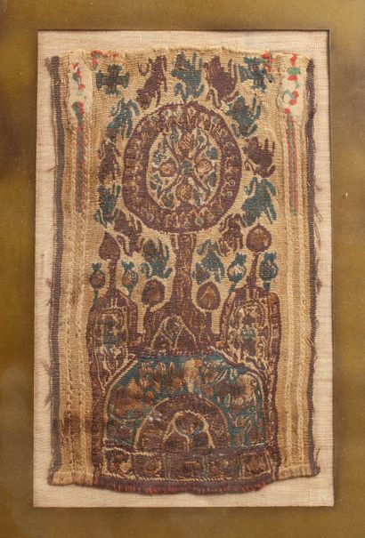 Fragment of a breastplate with floral and...