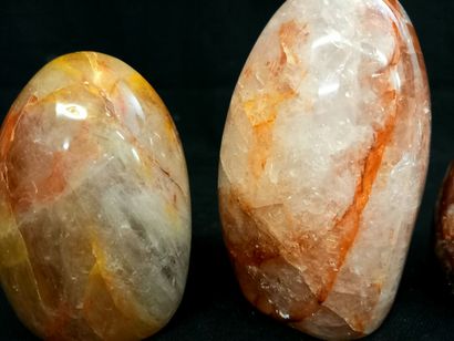 
Lot of 3 blocks of hematoid quartz polished....