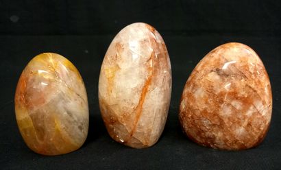 
Lot of 3 blocks of hematoid quartz polished....