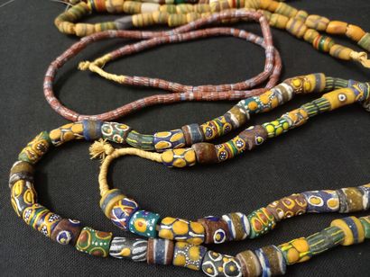Set of 4 glass paste necklaces.

Ethiopia,...