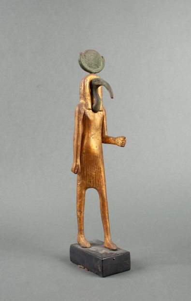 Statuette dorée représentant le Dieu Thot...