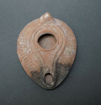 
Large terracotta lamp with chevron decoration




Roman...