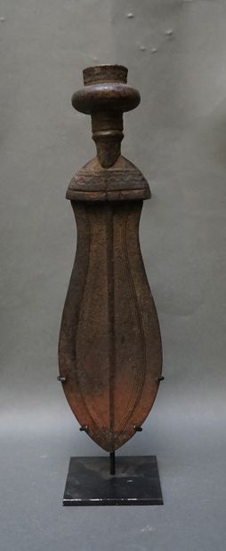Iron throwing knife. Finely executed blade....