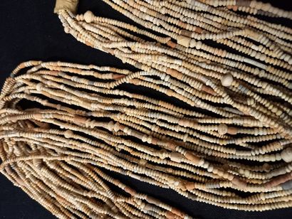 Interesting lot of 10 antique clay bead necklaces.

Handcrafted...