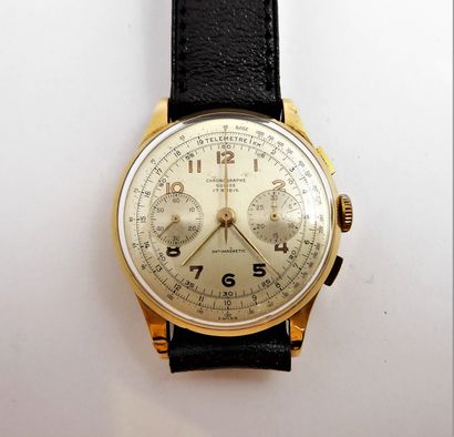 18K (750/°°) yellow gold antimagnetic telegraph...