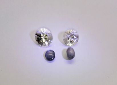 LOT OF STONES including 2 blue star sapphires...