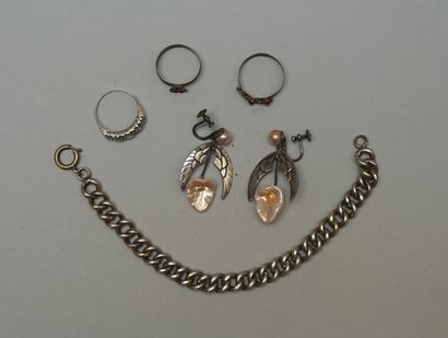 ENSEMBLE en argent (min 800/°°) composé d'une...