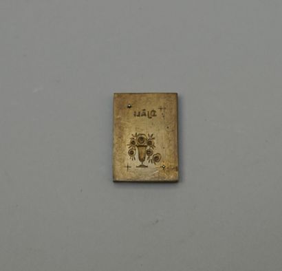 Intaglio (Djali) with a flowering vase design....