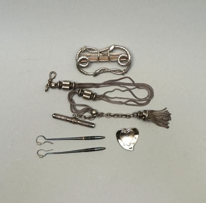 LOT in silver 925/°° composed of a belt buckle...