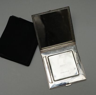 KUYEDA - A 950/°° silver square poudrier...