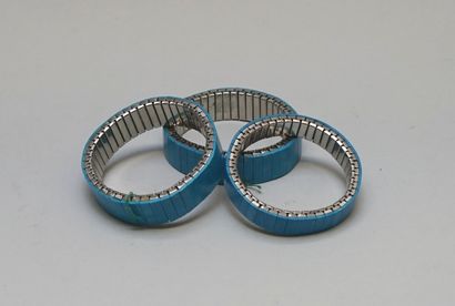 ENSEMBLE de trois bracelets articulés en...