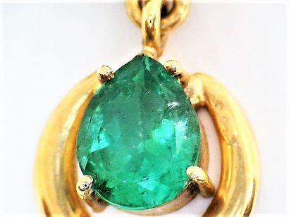 18K (750) yellow gold NECKLACE set with falling...