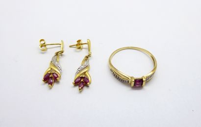 LOT of 18K (750/°°) yellow gold, comprising:...