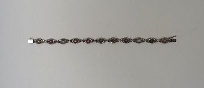 BRACELET in silver 925/°° with a black patina,...