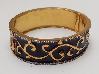 AC - BRACELET with opening cuff, in silver...