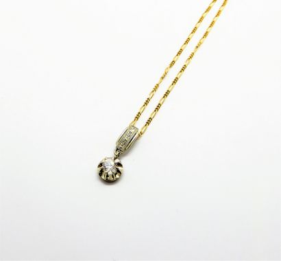 18K (750/°°) yellow gold CHAIN with figaro...