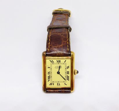 CARTIER - MUST - WATCH in vermeil model TANK....