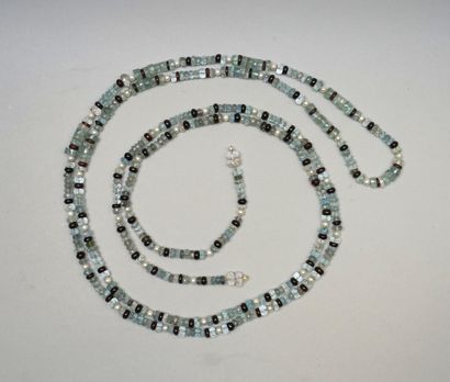 LONG SAUTOIR without clasp made of faceted...