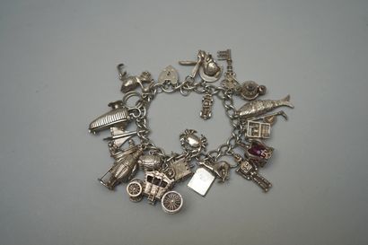 BRACELET in silver 925/°° and 800/°°° composed...