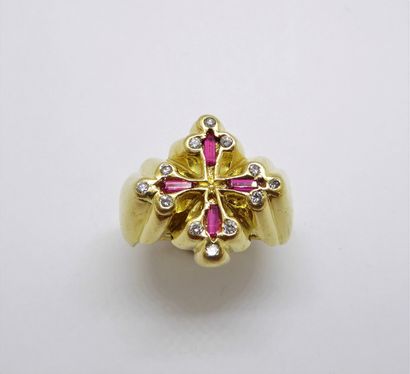 HORSE RING in 18K (750°) yellow gold, men's...