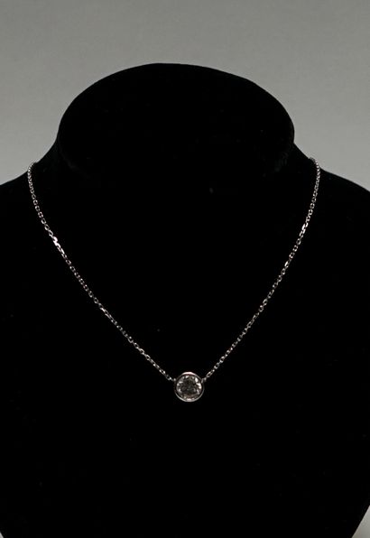 18k (750/°°) white gold PENDANT and CHAIN...