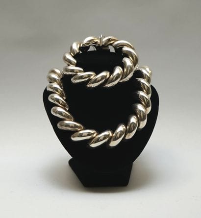 Silver jewelry 925/°° composed of a necklace...
