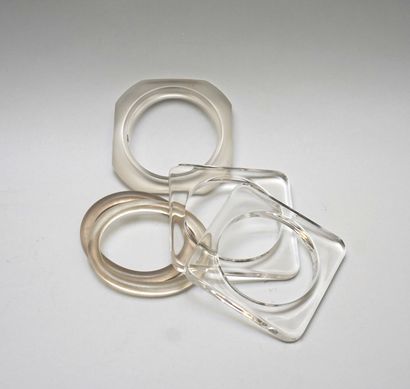 DIOR - Hexagonal BRACELET in frosted colorless...