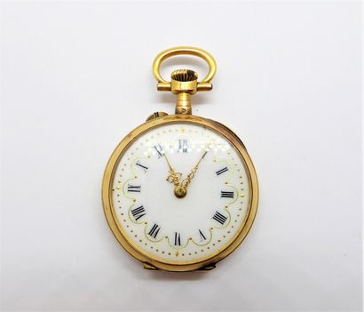 LADY'S WAGGING WATCH in 18K yellow gold (750/°°),...