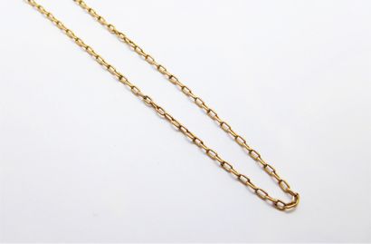 18K (750/°°) rose gold chain, oval forçat...