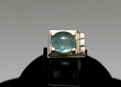 Modernist geometrical ring in silver 925/°°...