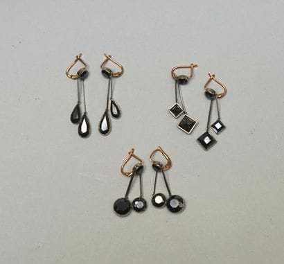 SET of 3 pairs of gold and silver plated...