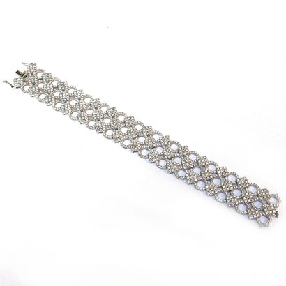 14k (585/°°) white gold wide articulated...