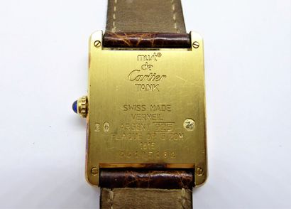 CARTIER - MUST - WATCH in vermeil model TANK....