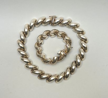 Silver jewelry 925/°° composed of a necklace...