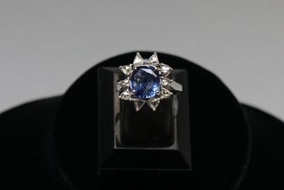 RING in 18k white gold (750/°°) set with...