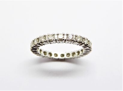 ALLIANCE in 18k (750/°°) white gold, American...