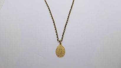 Our Lady of Lourdes CHAIN AND PENDANT in...