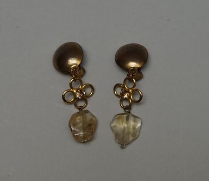 FERRANDIS Philippe - Pair of gilded metal...