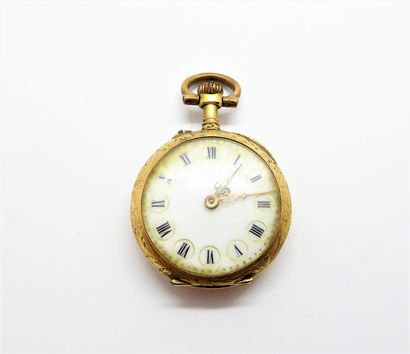 NECK WATCH in 18K yellow gold (750/°°°),...