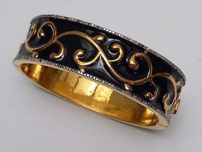 AC - BRACELET with opening cuff, in silver...