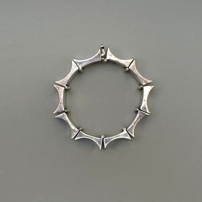 BRACELET in silver 925/°° with large concave...
