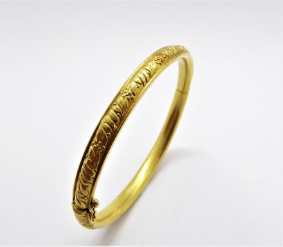 JONC in 18K (750/°°) yellow gold, semi hollow...