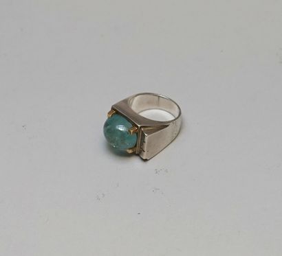 Modernist geometrical ring in silver 925/°°...