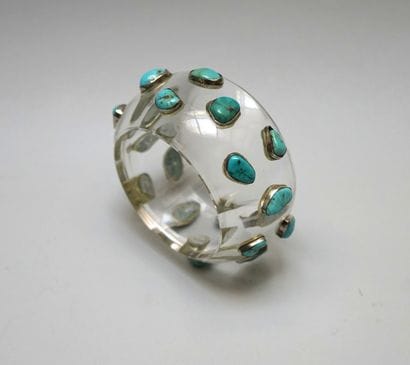 IMPORTANT BRACELET in transparent resin with...