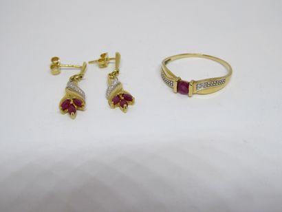 LOT of 18K (750/°°) yellow gold, comprising:...