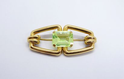 18K (750/°°) yellow gold, geometrical design,...