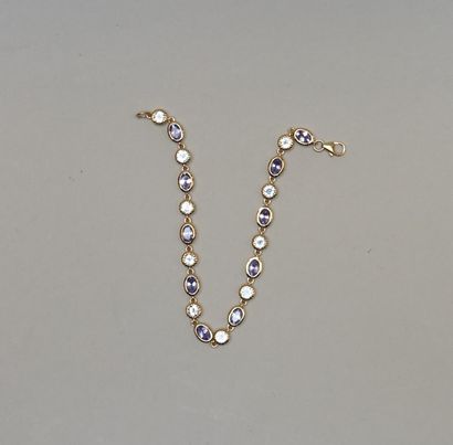 BRACELET in gilded silver 925/°° (vermeil)...
