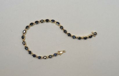 GOLDEN SILVER BRACELET 925/°° (vermeil) set...
