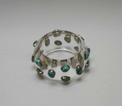 IMPORTANT BRACELET in transparent resin with...